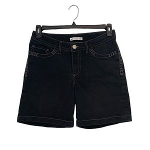 Lee Slender Secret Black Low-rise Shorts Women's Medium Gray Embroidery